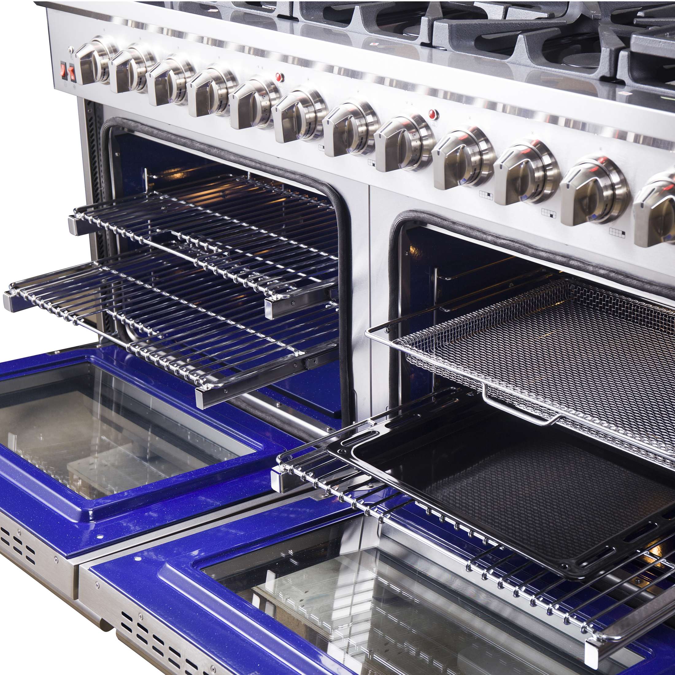 Forno Massimo 60-Inch Freestanding Gas Range, 10 Burners, True Convection Oven