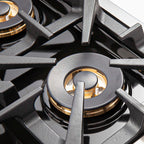 Forno Capriasca 36-Inch Gas Range, Stainless Steel, 6 Brass Burners, 120,000 BTU, Convection Oven, Energy Efficient