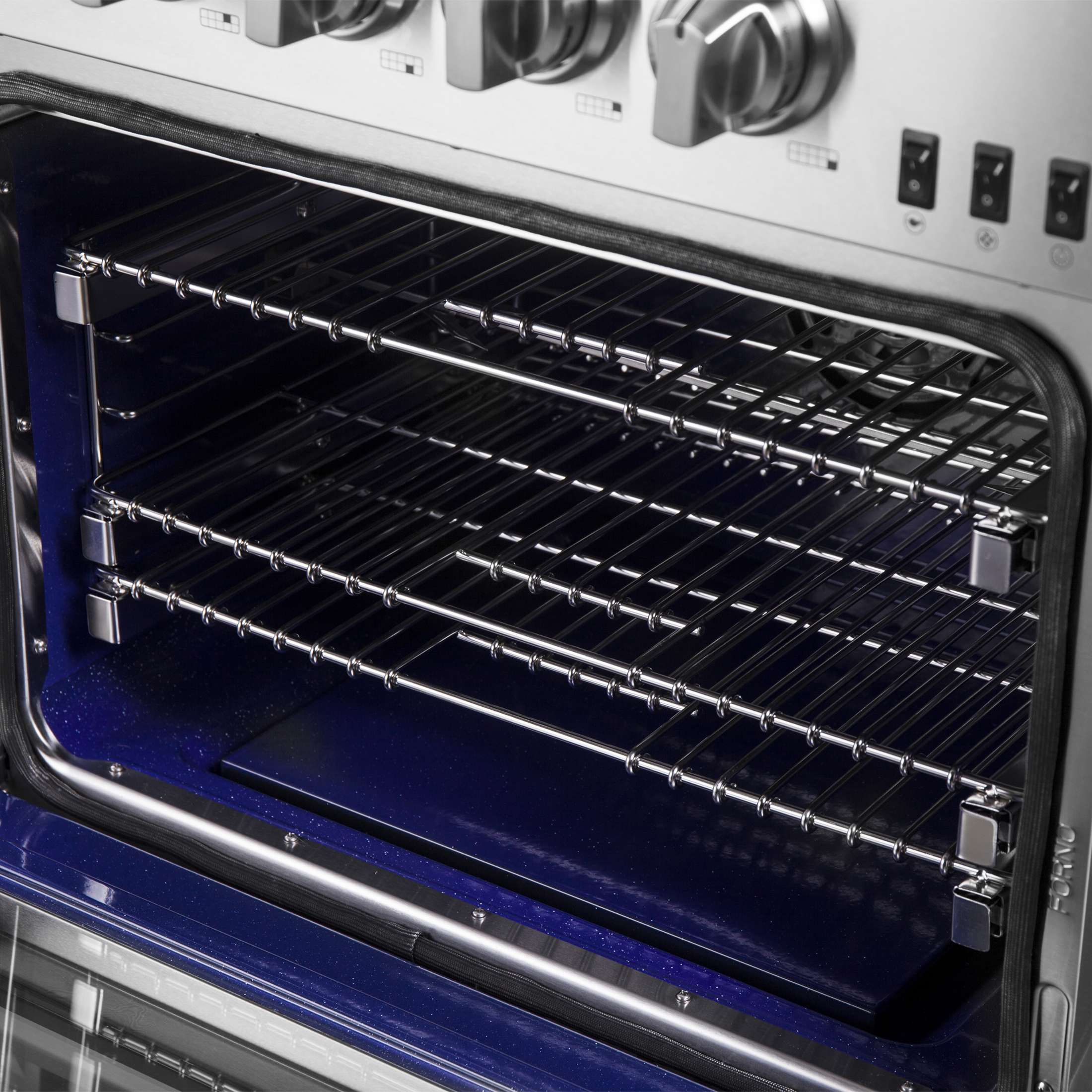 Forno Capriasca 60-Inch Freestanding Gas Range, 10 Burners, True Convection Oven