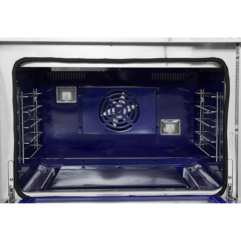 Forno Capriasca 30-Inch Freestanding Gas Range, 4 Burners, True Convection Oven
