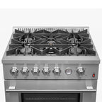 FORNO Premium 2-Piece Kitchen Bundle -Giovanni 30-inch Gas Range Stainless Steel, Forno Gallipoli 30" French Door Refrigerator with Bottom Freezer 17.5 cu. ft Capacity - FBDL-020-01CAUS
