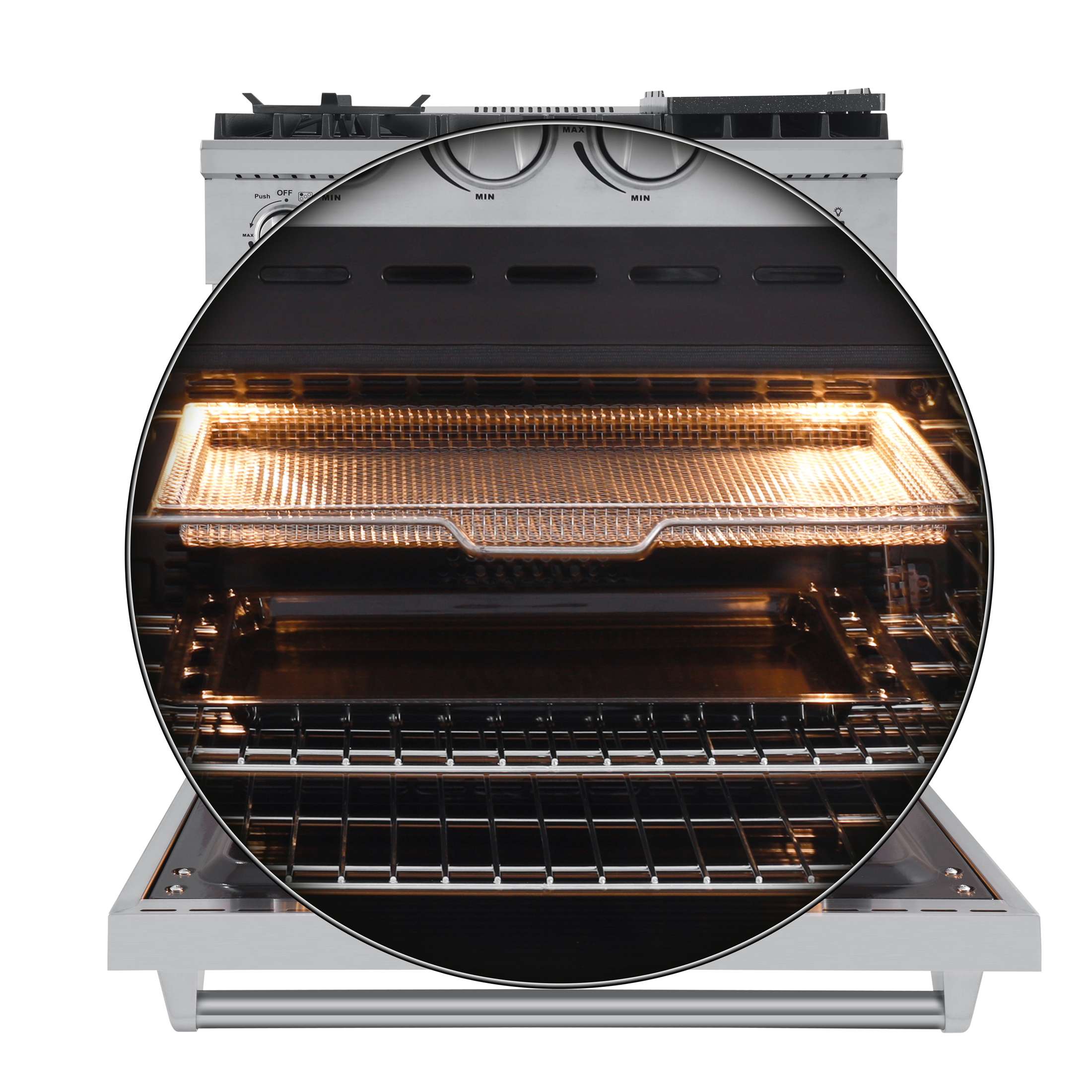 Forno Lazio 30-Inch Freestanding Gas Range, 4 Burners, Convection Oven, Energy Efficient