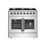 Forno Galiano 36" Freestanding French Door Dual Fuel Range