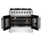 Forno Galiano 36" Freestanding French Door Dual Fuel Range