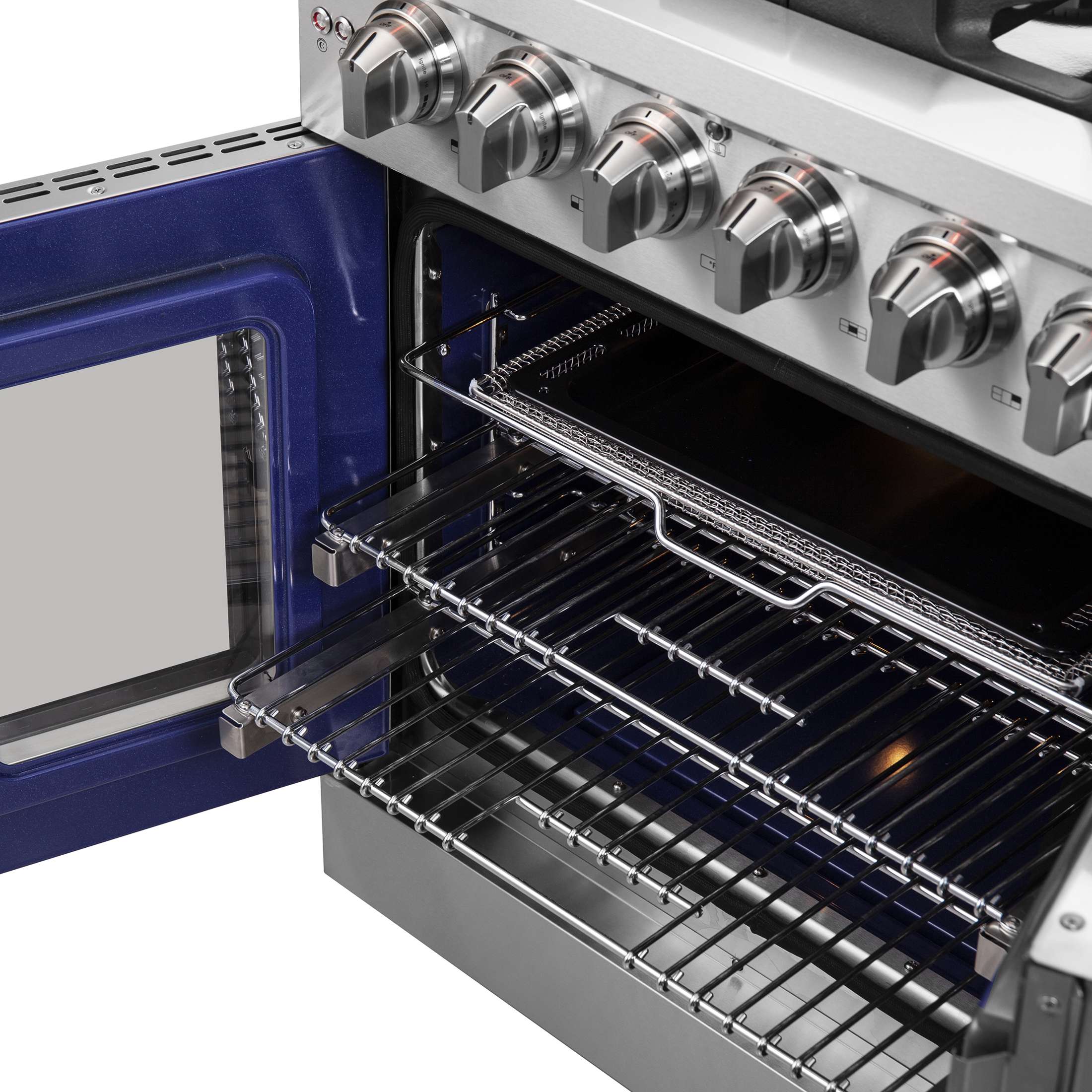 Forno Massimo 30-Inch Freestanding French Door Gas Range, 4 Burners, Convection Oven, Energy Efficient