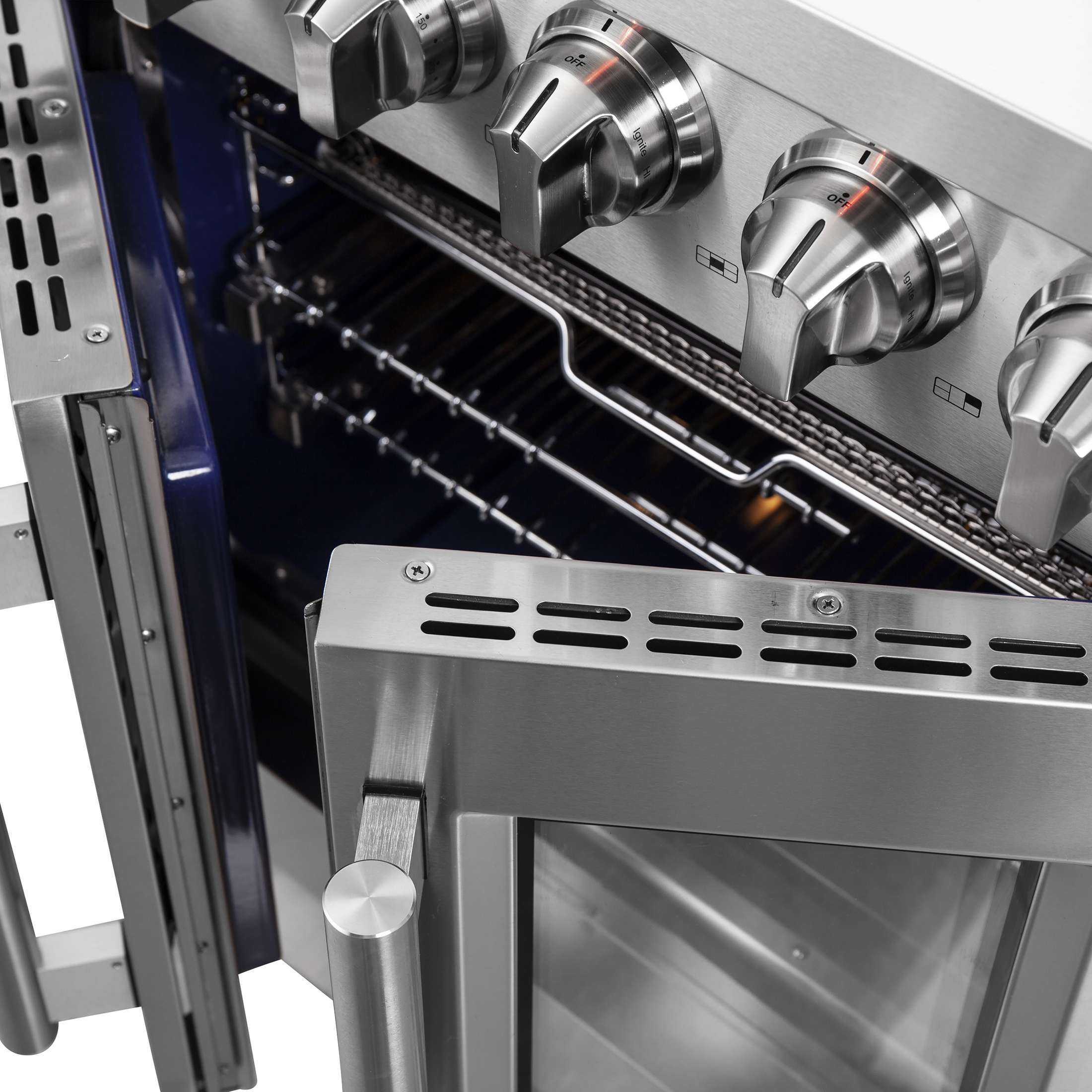 Forno Massimo 30-Inch Freestanding French Door Gas Range, 4 Burners, Convection Oven, Energy Efficient