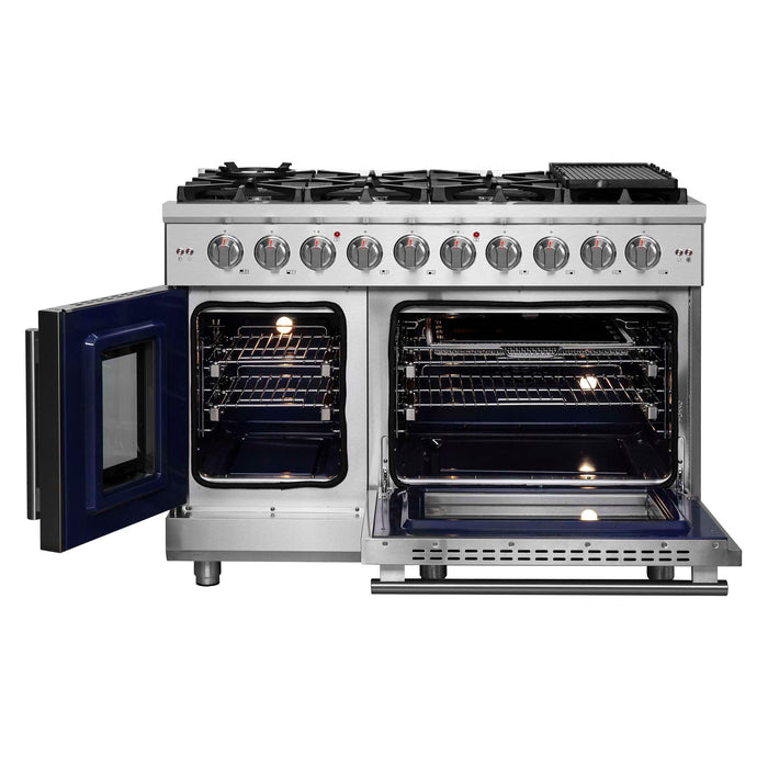 Forno Massimo 48" Freestanding French Door Gas Range — Kitchen Ranges