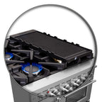 Forno Massimo 48-Inch Freestanding French Door Gas Range, 8 Burners, Convection Oven, Energy Efficient
