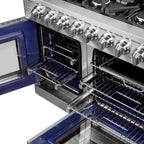Forno Massimo 48-Inch Freestanding French Door Gas Range, 8 Burners, Convection Oven, Energy Efficient