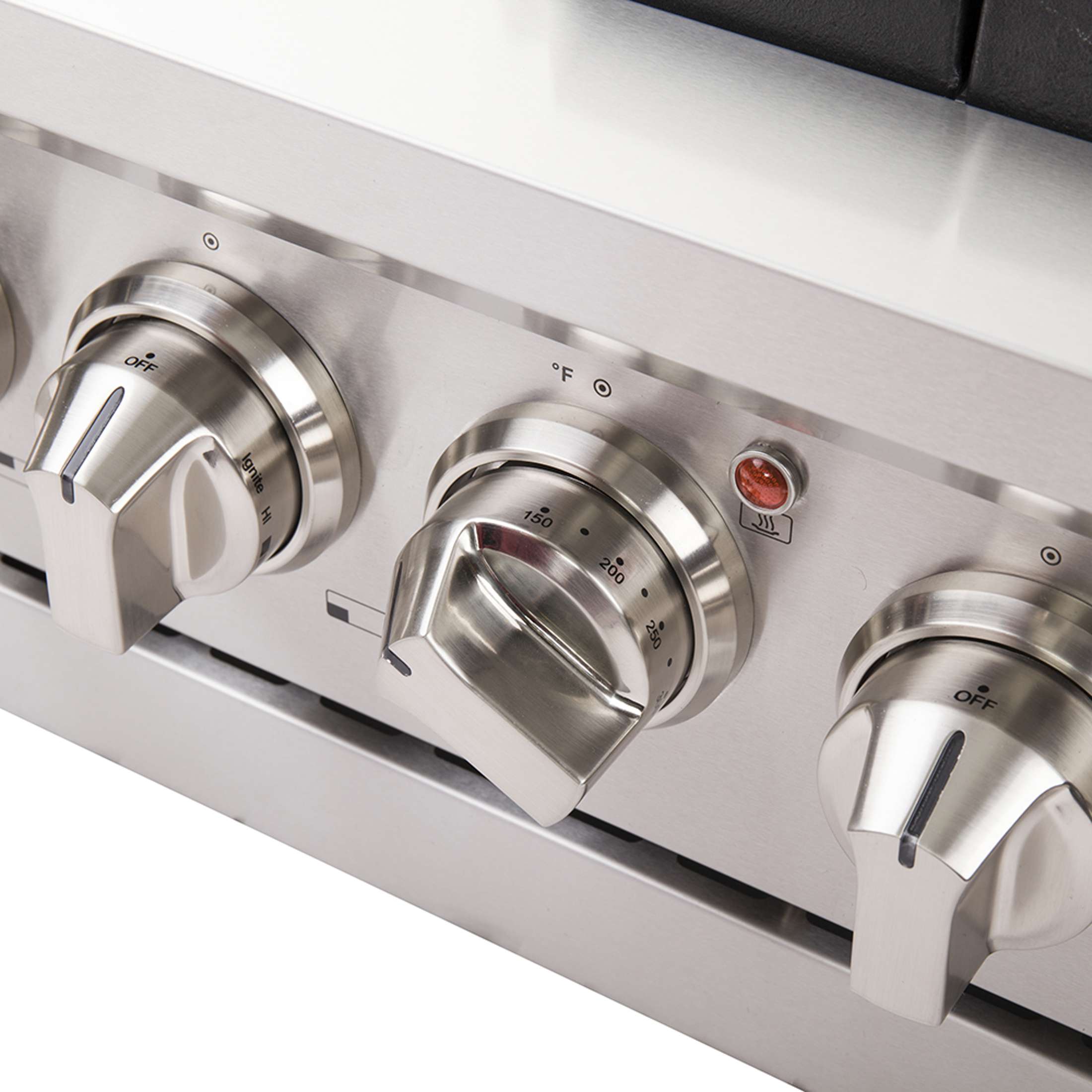 FORNO Capriasca 48-inch Gas Range Stainless Steel, 8 Brass Burners 160,000 BTU, 6.58 cu.ft. Double Oven