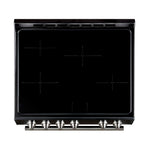 Forno Leonardo Espresso 30-Inch Slide-In Black Induction Range, Convection Oven, 5 Cooking Zones, Touch Control Panel