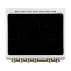 Forno Leonardo Espresso 30-Inch Slide-In White Induction Range, Convection Oven, 5 Cooking Zones, Touch Control Panel