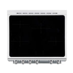 Forno Leonardo Espresso 30-Inch Slide-In White Induction Range, Convection Oven, 5 Cooking Zones, Touch Control Panel