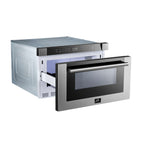 Forno Capoliveri 24-Inch Microwave Drawer, Stainless Steel, 1.2 cu.ft, 1500 Watts, Built-In, Touch Control LCD Display, Auto-Touch Open/Close, 11 Power Levels, Sensor Cooking