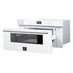 Forno Capoliveri Espresso 30-Inch Microwave Drawer, White, 1.2 cu.ft, 1500 Watts, Built-In, Touch Control LCD Display, Auto-Touch Open/Close, 11 Power Levels, Sensor Cooking