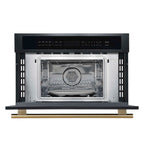 Forno Oliena Espresso Black 30-Inch Built-In Microwave and Convection Oven Combo, 1.6 cu.ft, 1750W Convection, 1000W Microwave, Stainless Steel Interior, Glass Touch Controls, Sensor Cooking