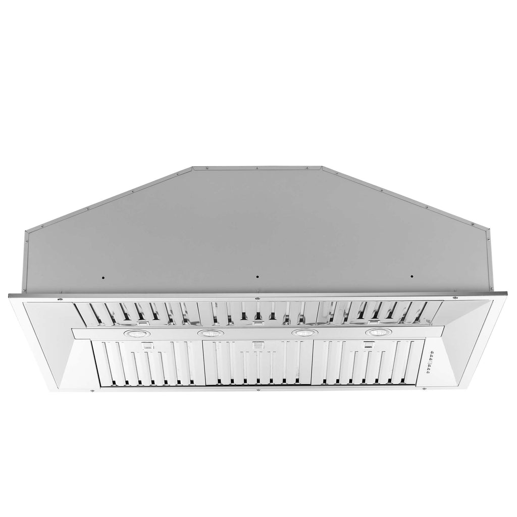 Forno Altilia 48-Inch Insert Range Hood, Stainless Steel, LED Lighting, Baffle Filters