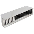 Forno Frassanito 48-Inch Recessed Range Hood, Stainless Steel Baffle Filters, LED Lighting