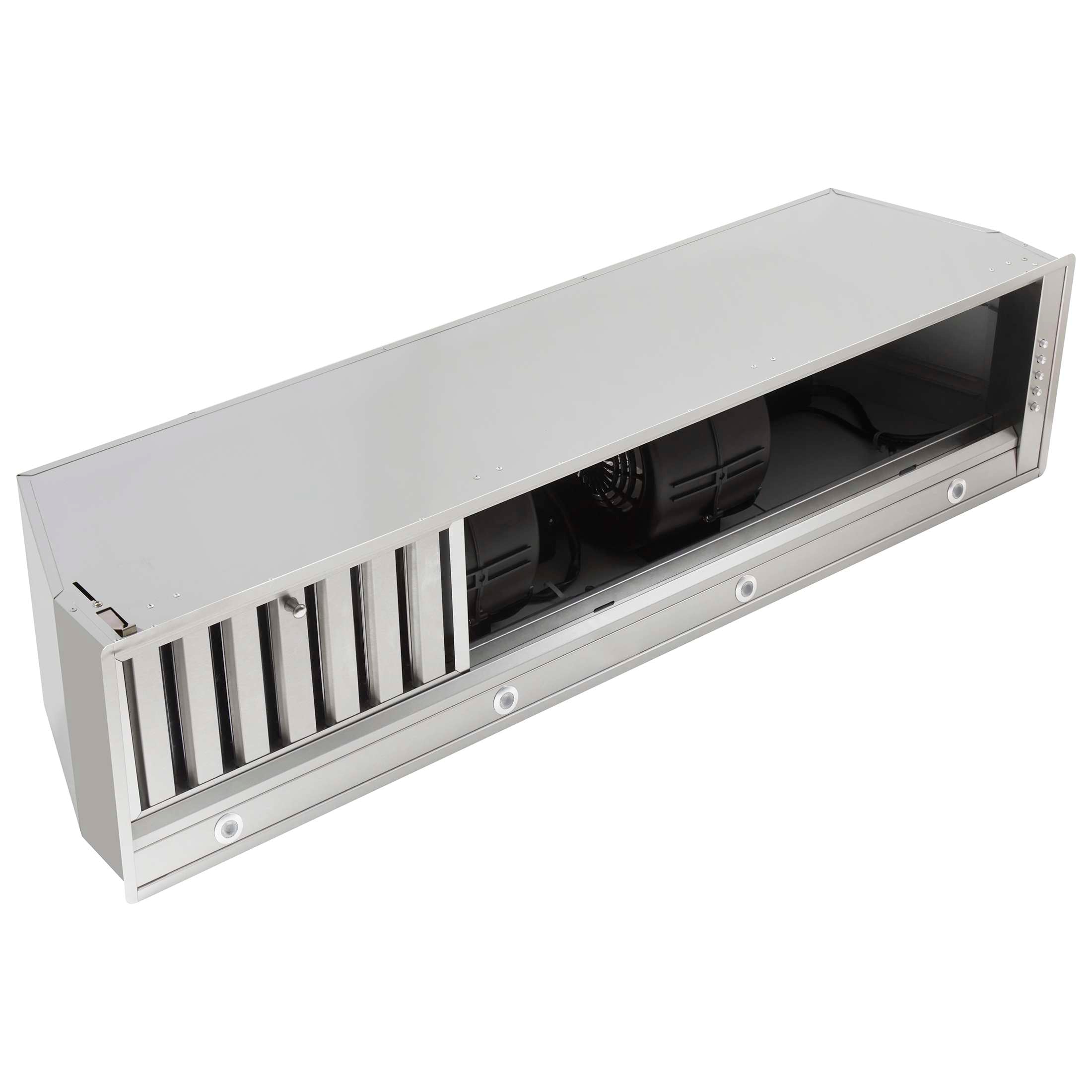 Forno Frassanito 48-Inch Recessed Range Hood, Stainless Steel Baffle Filters, LED Lighting
