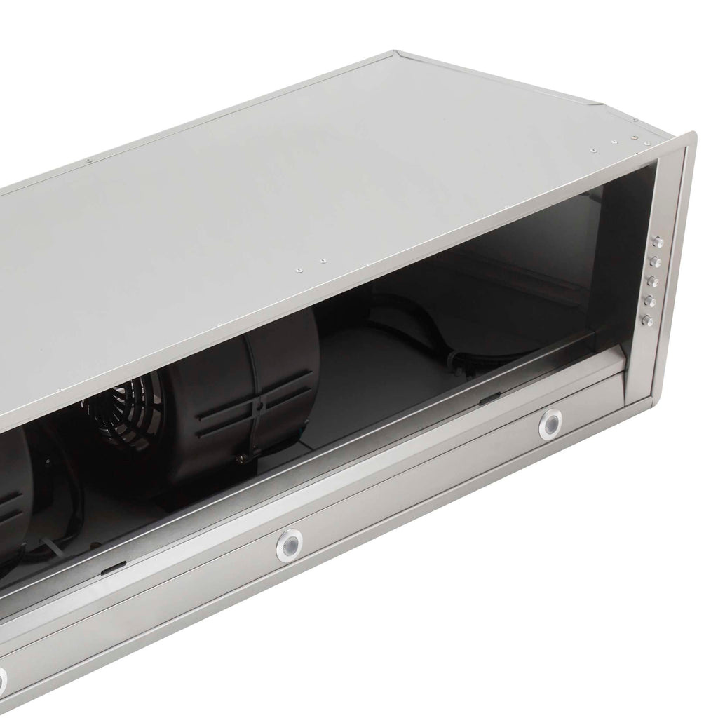 Forno Frassanito 60-Inch Recessed Range Hood, Stainless Steel Baffle Filters, LED Lighting