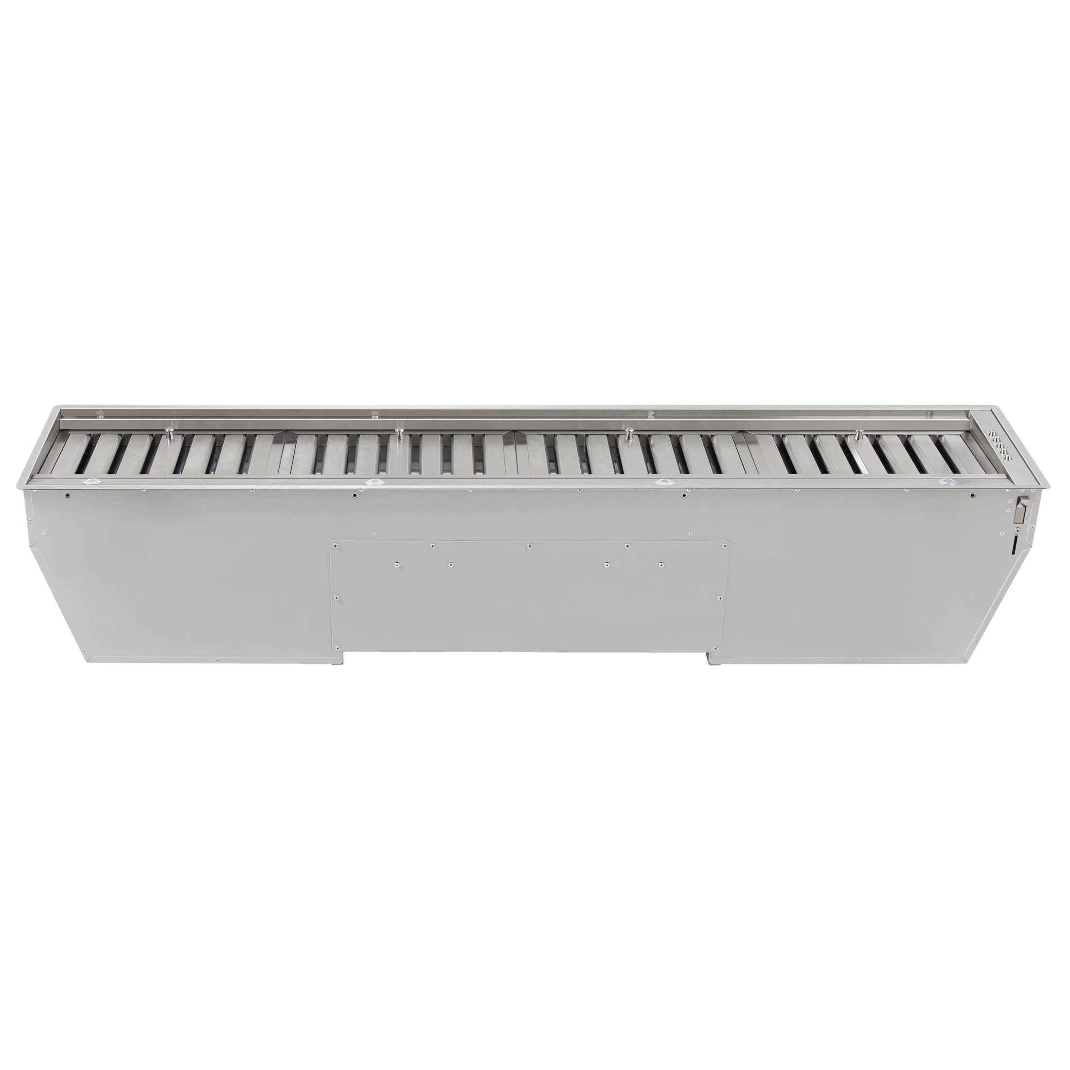 Forno Frassanito 60-Inch Recessed Range Hood, Stainless Steel Baffle Filters, LED Lighting