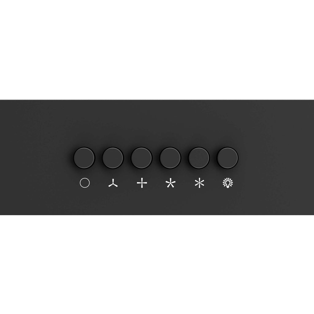 Forno Bari Espresso 30-Inch Under Cabinet Range Hood, Black, 600 CFM, LED Lighting, Dishwasher-Safe Baffle Filters, 3-Speed Fan Control