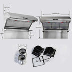Forno Savona 48-Inch Wall Mount Range Hood, Hybrid Filters, Backsplash Included