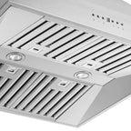 Forno Orvieto 30-Inch Wall Mount Range Hood, LED Lighting, Heavy Duty, Stainless Steel
