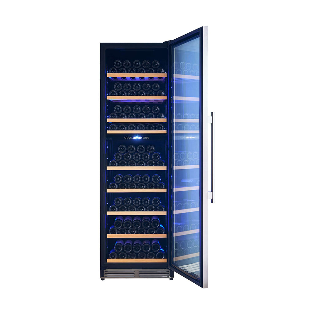 Forno Avellino 24-Inch Dual Zone Wine Cooler, 16 cu.ft, Adjustable Temperature Zones, Stainless Steel