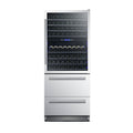 Forno Capraia 30-Inch Dual Temperature Zone Wine Cooler, Up to 144 Bottles, Two Refrigerated Drawers, Adjustable Temperature Zones