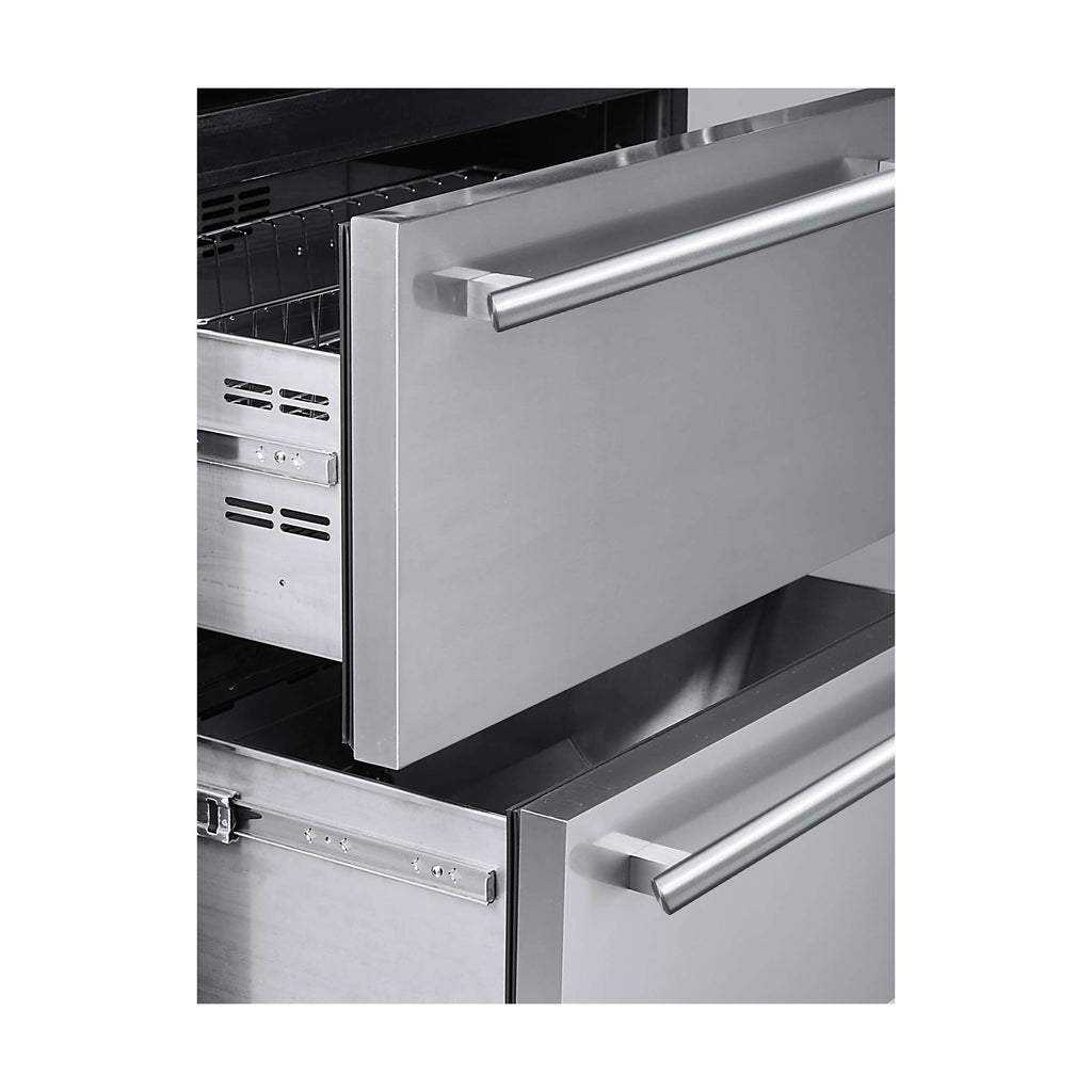 Forno Capraia 30-Inch Dual Temperature Zone Wine Cooler, Up to 144 Bottles, Two Refrigerated Drawers, Adjustable Temperature Zones