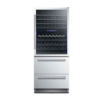 Forno Capraia 30-Inch Dual Temperature Zone Wine Cooler, Up to 144 Bottles, Two Refrigerated Drawers, Adjustable Temperature Zones
