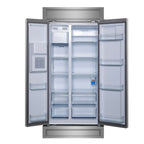 Forno Salerno 40-Inch Built-In Stainless Steel Refrigerator, 20 cu.ft, Modern Decorative Grill, ENERGY STAR Certified