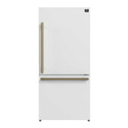 Forno Milano 2-Piece 62-Inch Freestanding Dual Bottom Freezer Refrigerator, White – 34.4 cu.ft, Touch Control, Ice Maker