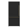 Forno Milano Espresso 31-Inch Black Bottom Freezer Refrigerator, 17.2 Cu. Ft., Energy-Efficient, No Frost, Built-In Ice Maker