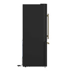 Forno Milano Espresso 31-Inch Black Bottom Freezer Refrigerator, 17.2 Cu. Ft., Energy-Efficient, No Frost, Built-In Ice Maker
