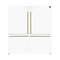 Forno Milano 2-Piece 62-Inch Freestanding Dual Bottom Freezer Refrigerator, White – 34.4 cu.ft, Touch Control, Ice Maker