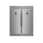 FORNO Premium 2-Piece Kitchen Bundle - Capriasca 48" Stainless Steel Range, Rizzuto 60" W. Dual Combo Convertible Refrigerator - FBDL-019-04CAUS
