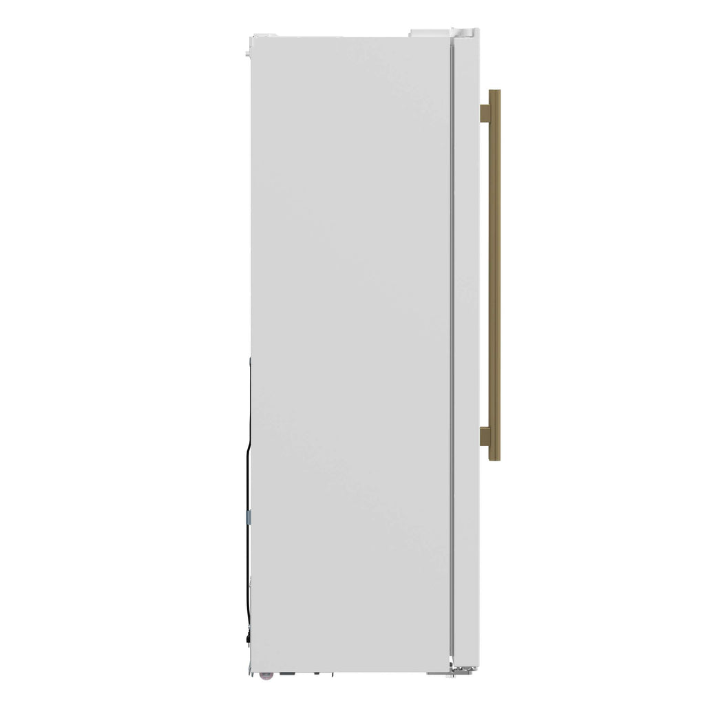 Forno Salerno Espresso 33-Inch White Side-by-Side Refrigerator, 15.6 Cu. Ft., Energy-Efficient, No Frost, Modern Design