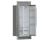 Forno Salerno 37-Inch Built-In Stainless Steel Refrigerator, 15.6 cu.ft, Decorative Grill, ENERGY STAR Certified
