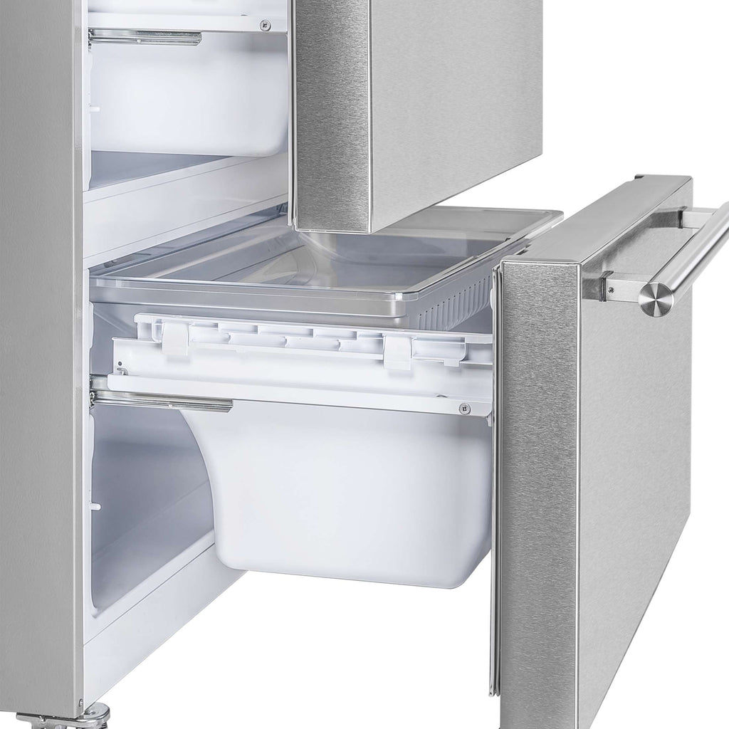 FORNO Premium 2-Piece Kitchen Bundle -Giovanni 30-inch Gas Range Stainless Steel, Forno Moena 36" French Door 19.2 Cu.Ft. Stainless Steel Refrigerator - FBDL-020-02US