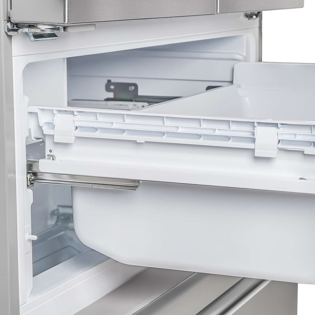 Forno Alta Moena 36-Inch French Door Refrigerator, 19.2 cu.ft, Counter Depth, Ice Maker, Stainless Steel Interior Panel, ENERGY STAR Certified