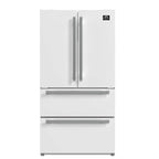 Forno Moena Espresso 36-Inch White French Door Refrigerator, 19.2 Cu. Ft., Frost-Free, Automatic Ice Maker, ENERGY STAR Certified