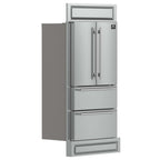 Forno Moena 40-Inch French Door Refrigerator, Stainless Steel, 19.2 cu.ft, Modern Decorative Grill, ENERGY STAR Certified