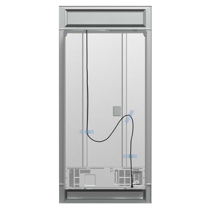 Forno Moena 40-Inch French Door Refrigerator, Stainless Steel, 19.2 cu.ft, Modern Decorative Grill, ENERGY STAR Certified