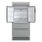 Forno Moena 40-Inch French Door Refrigerator, Stainless Steel, 19.2 cu.ft, Decorative Grill, ENERGY STAR Certified