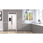 Forno Salerno 40-Inch Built-In Stainless Steel Refrigerator, 20 cu.ft, Modern Decorative Grill, ENERGY STAR Certified
