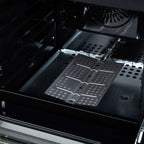Forno Breno 24 Inch Freestanding Gas Range in Black with Antique Brass, Compact Design