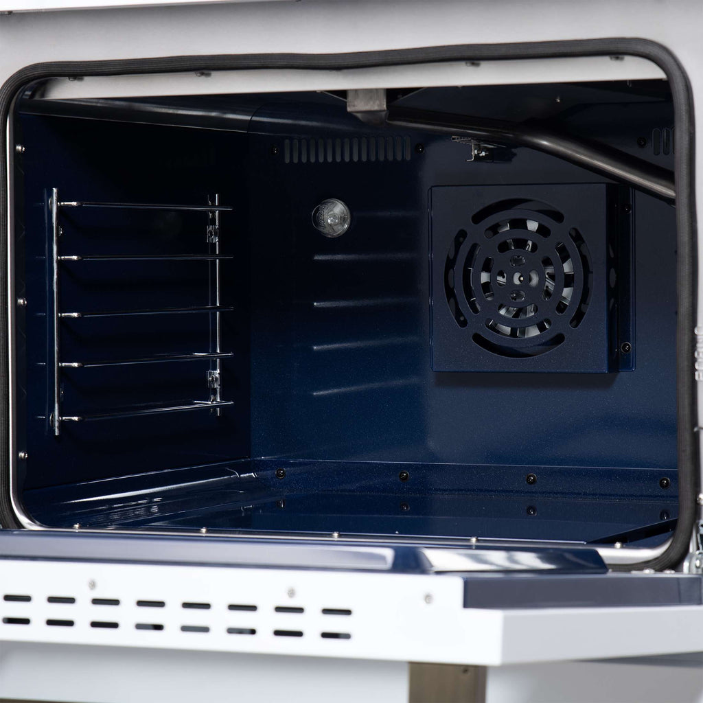 Forno Massimo 30-Inch Black Freestanding Gas Range, 5 Burners, True Convection Oven