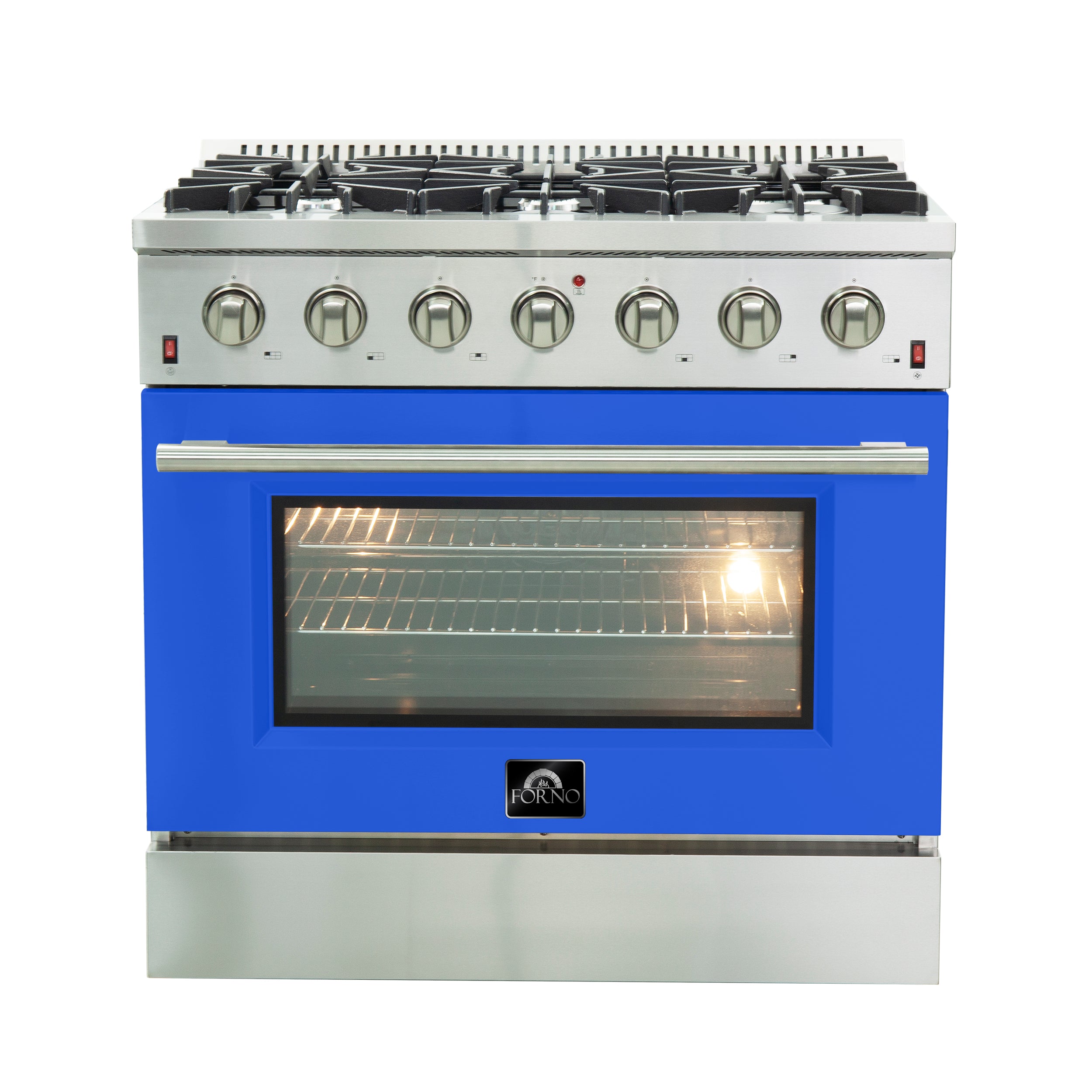 Forno Galiano 36-Inch Freestanding Gas Range, Stainless Steel, 6 Burne ...